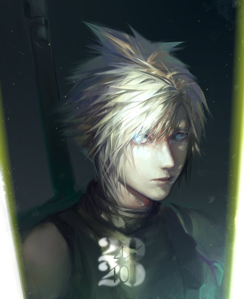 cloud strife (final fantasy and 2 more) drawn by riio