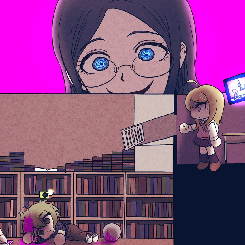 akamatsu kaede, amami rantaro, and shirogane tsumugi (danganronpa and 1 more) drawn by jjilag