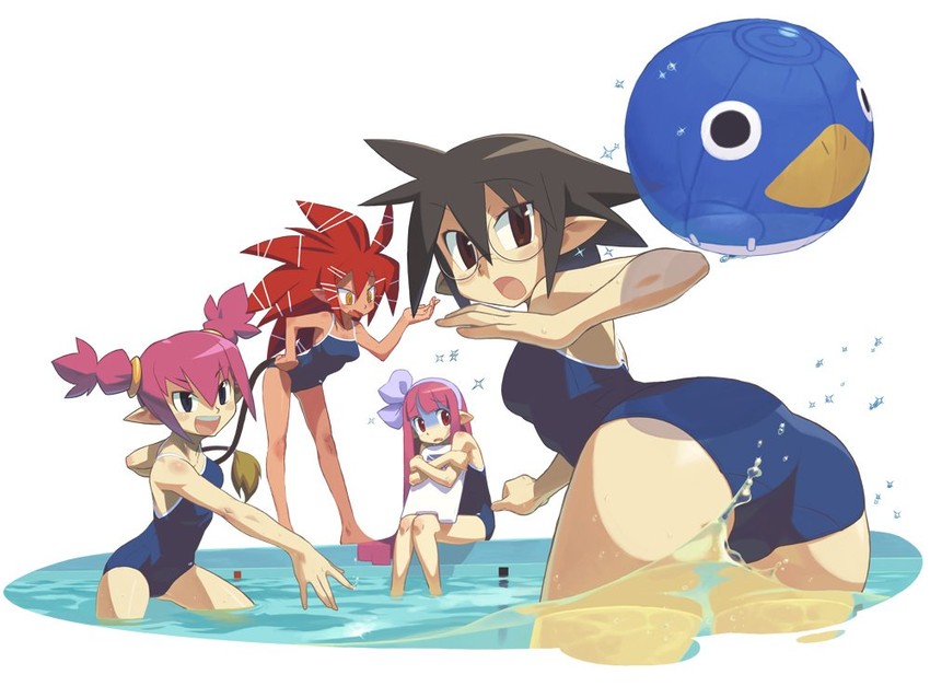 mage, female brawler, beast master, and gunslinger (disgaea and 1 more) drawn by ishikawa_hideki