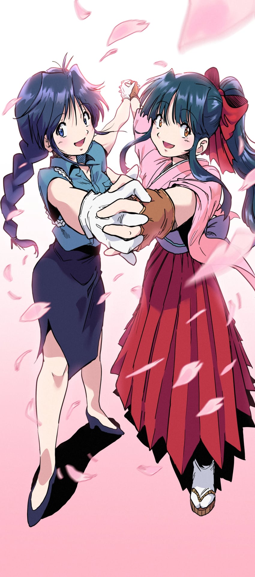 shinguuji sakura and kobayakawa miyuki (sakura taisen and 1 more) drawn by midnamana
