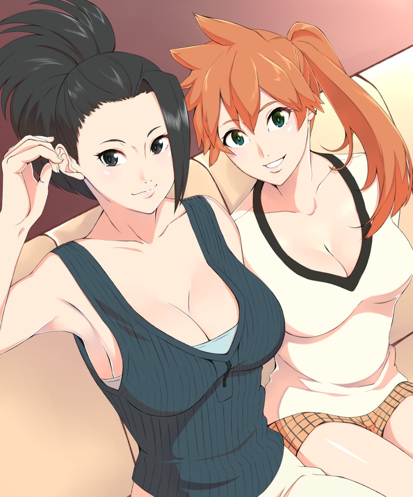 yaoyorozu momo and kendo itsuka (boku no hero academia) drawn by egooo