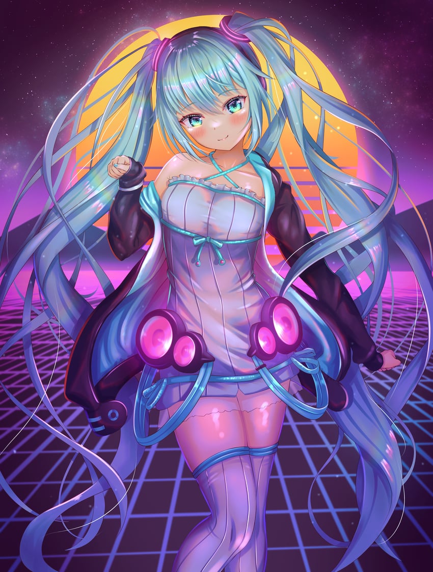 hatsune miku and yuzuki yukari (vocaloid and 1 more) drawn by hatyomugi00