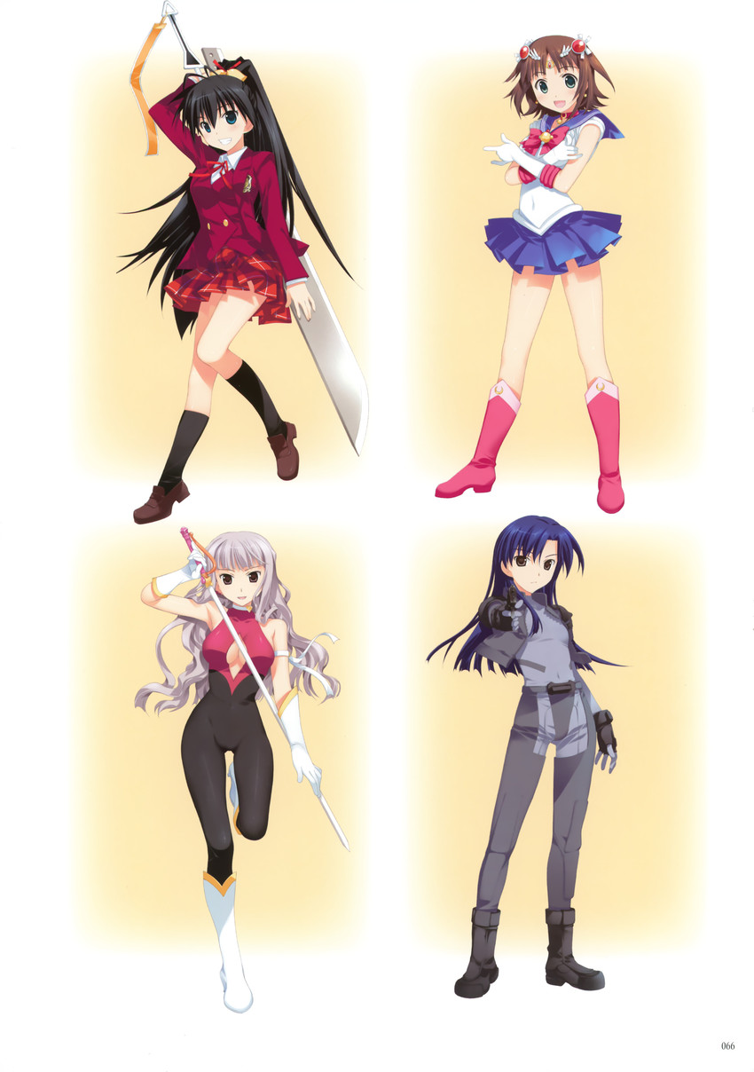 kisaragi chihaya, amami haruka, shijou takane, ganaha hibiki, sailor moon, and 3 more (idolmaster and 5 more) drawn by fujima_takuya