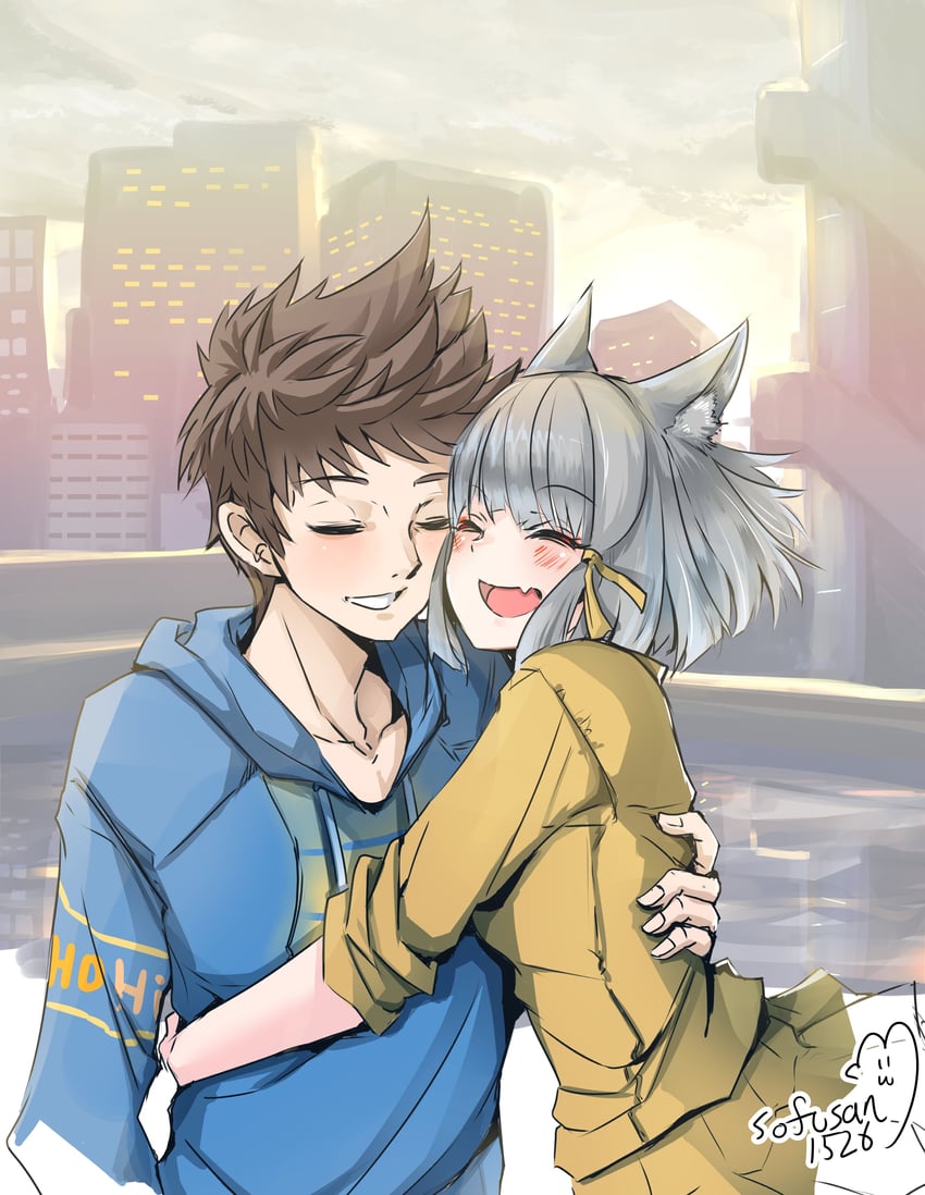 nia and rex (xenoblade chronicles and 1 more) drawn by sofusan1526