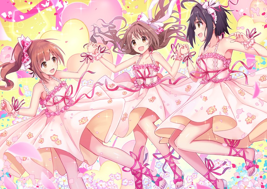 shimamura uzuki, kohinata miho, and igarashi kyoko (idolmaster and 1 more) drawn by u_rin