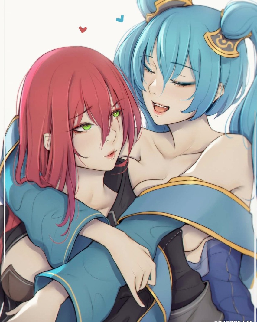 sona and katarina (league of legends) drawn by liya_nikorov