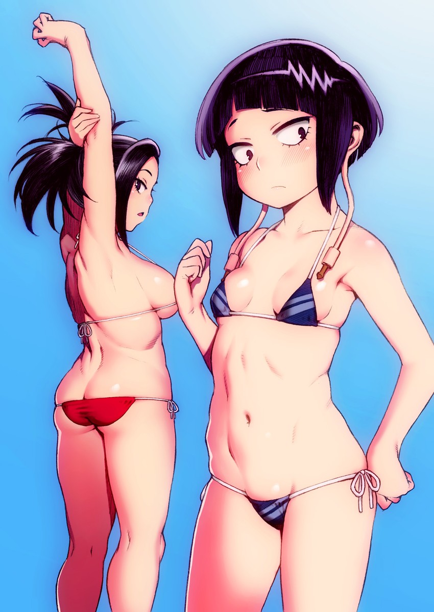 yaoyorozu momo and jiro kyoka (boku no hero academia) drawn by hijiri_rei