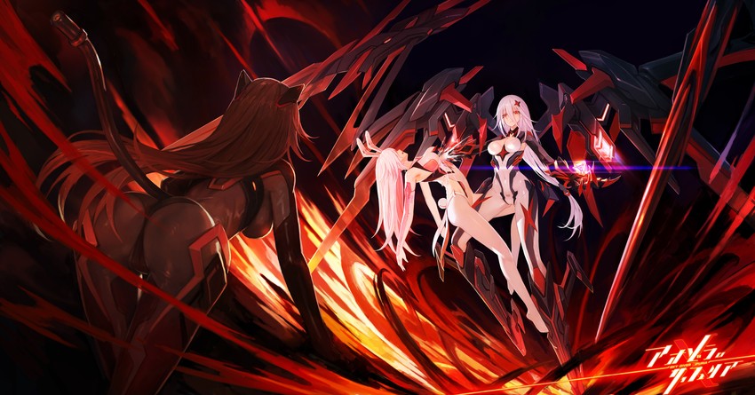 reina, akane, and reimi (sky diver xipuria) drawn by zhuore_zhi_hen