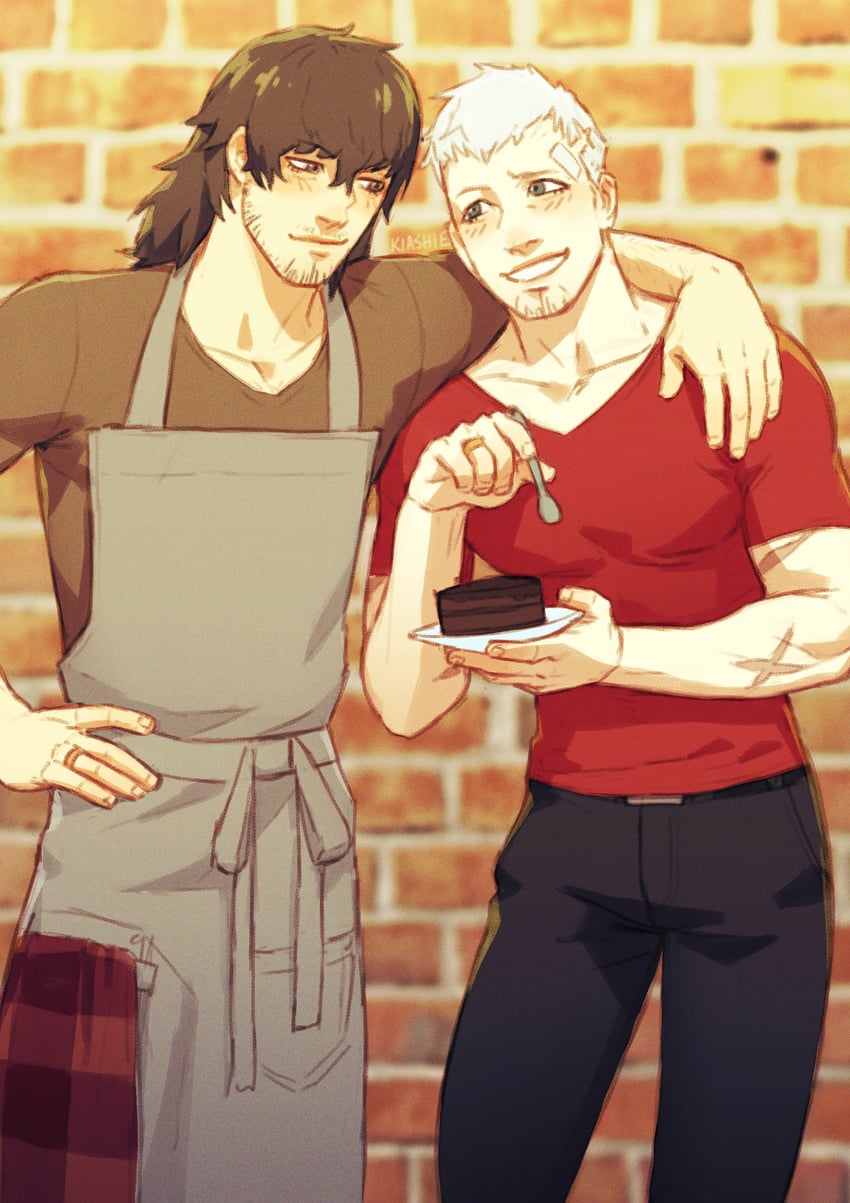 sanada akihiko and aragaki shinjirou (persona and 1 more) drawn by kia_shie