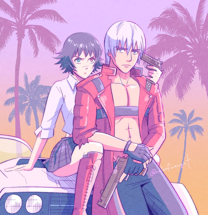 dante and lady (devil may cry and 3 more) drawn by allie_(united_f)