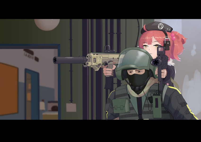 mp7 and bandit (girls' frontline and 1 more) drawn by yonao