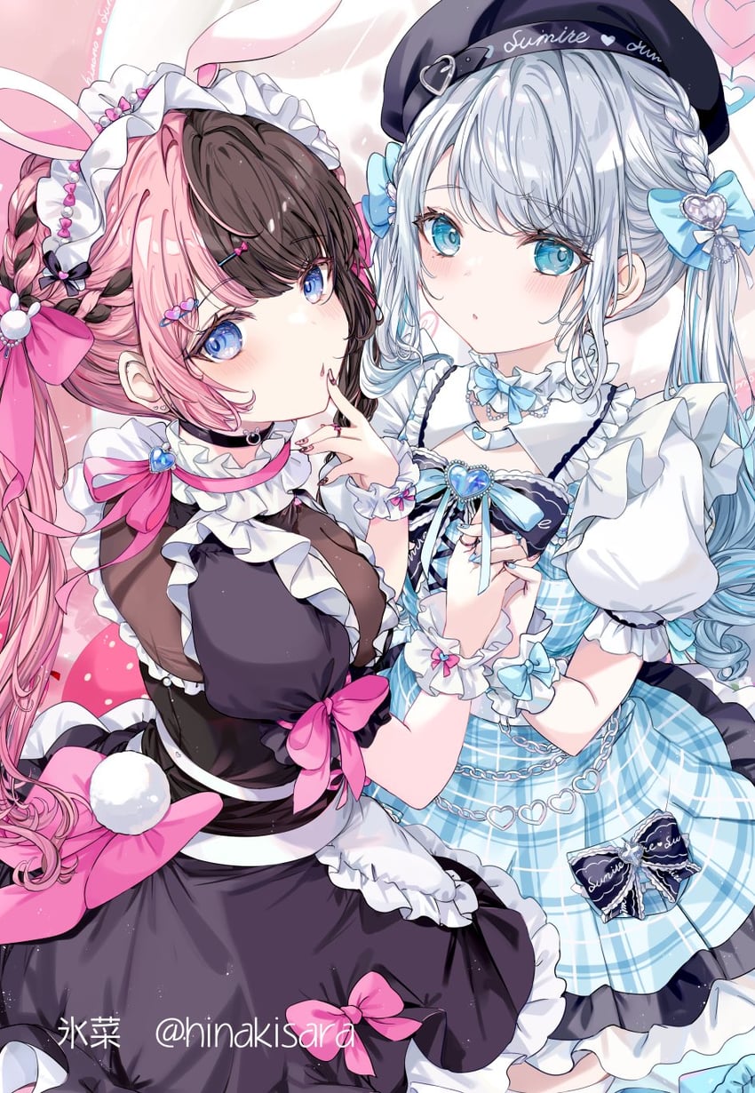tachibana hinano and kaga sumire (vspo! and 2 more) drawn by hinakisara
