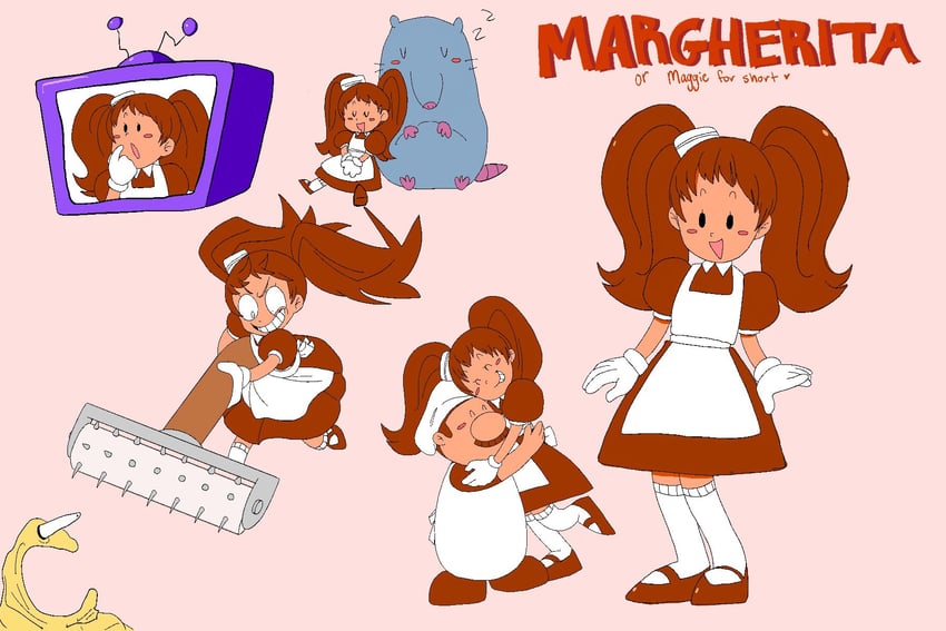 gustavo, brick, margherita, and the vigilante (original and 1 more) drawn by mosagi