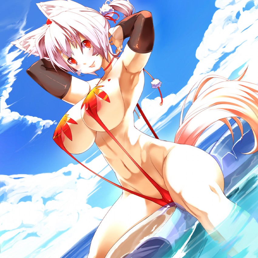 inubashiri momiji (touhou) drawn by karochii