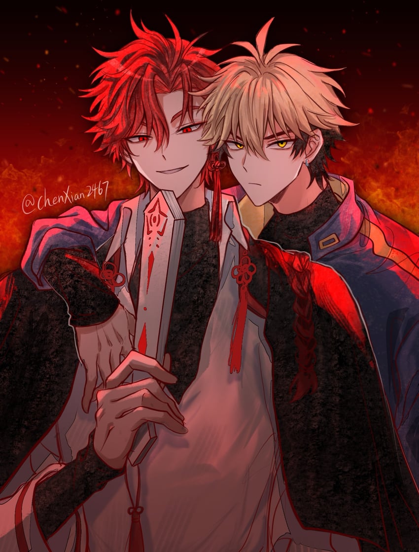 xia fei and xiao weiying (shiguang dailiren) drawn by yuxianchen