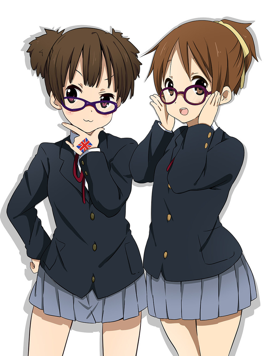 hirasawa ui and suzuki jun (k-on!) drawn by ragho_no_erika