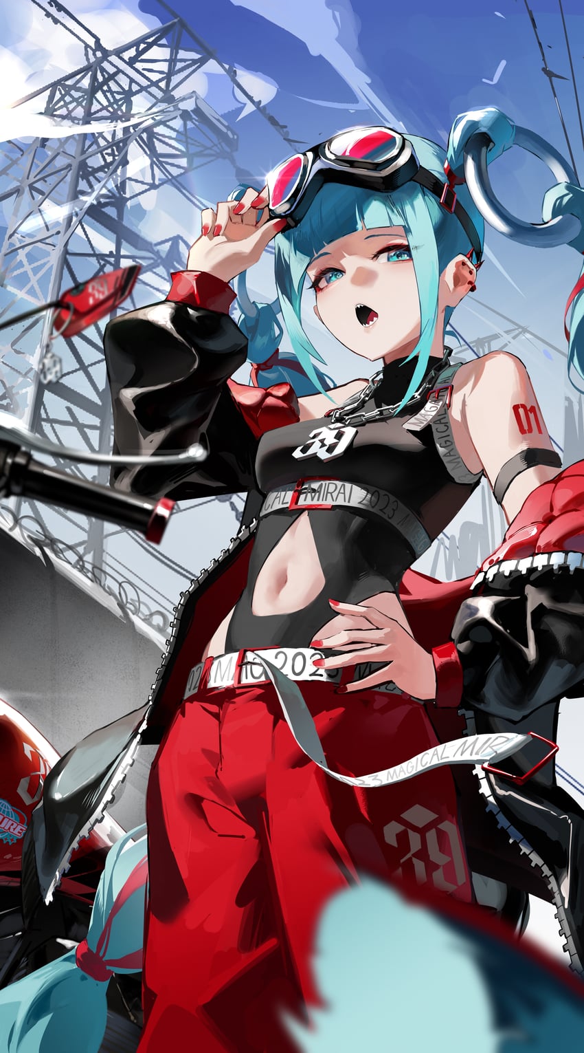 hatsune miku and magical mirai miku (vocaloid and 1 more) drawn by jiu_ye_sang