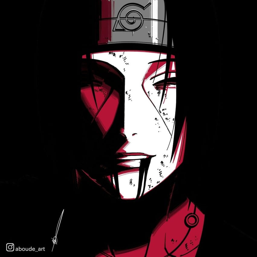uchiha itachi (naruto and 1 more) drawn by aboude_art