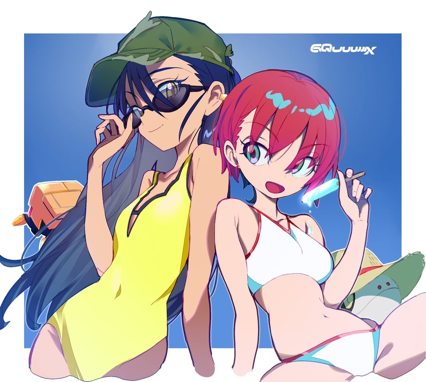 amate yuzuriha, haro, nyaan, and conch (gundam and 1 more) drawn by tsukudani_(ore624)