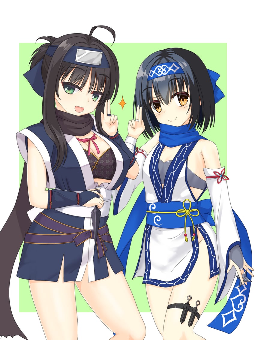 hitachi mako and ishikawa yae (senren banka and 1 more) drawn by shirayamakoma