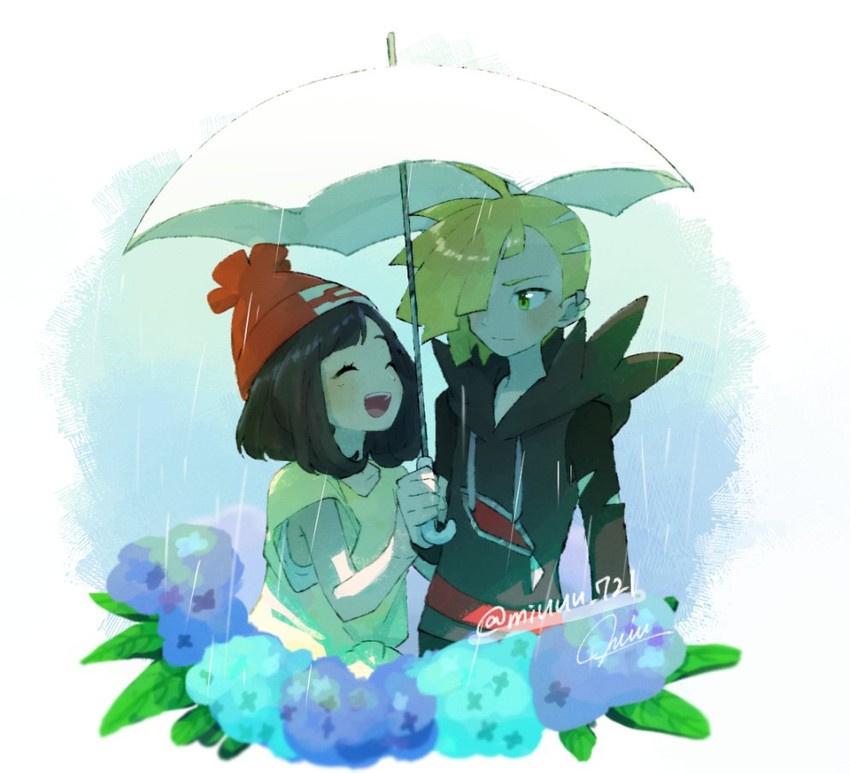 selene and gladion (pokemon and 1 more) drawn by miu_(miuuu_721)