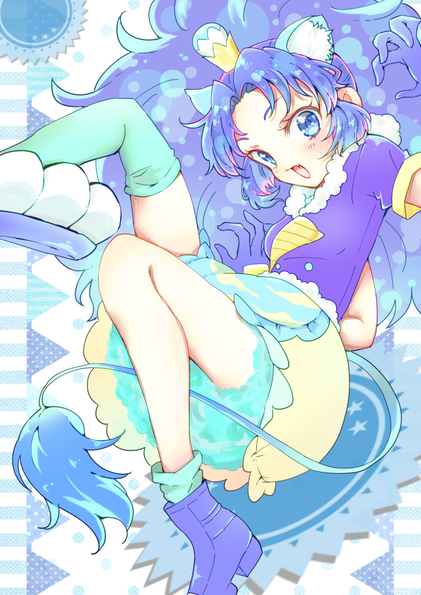 tategami aoi and cure gelato (precure and 1 more) drawn by mochiusa_(nasunasu0523)