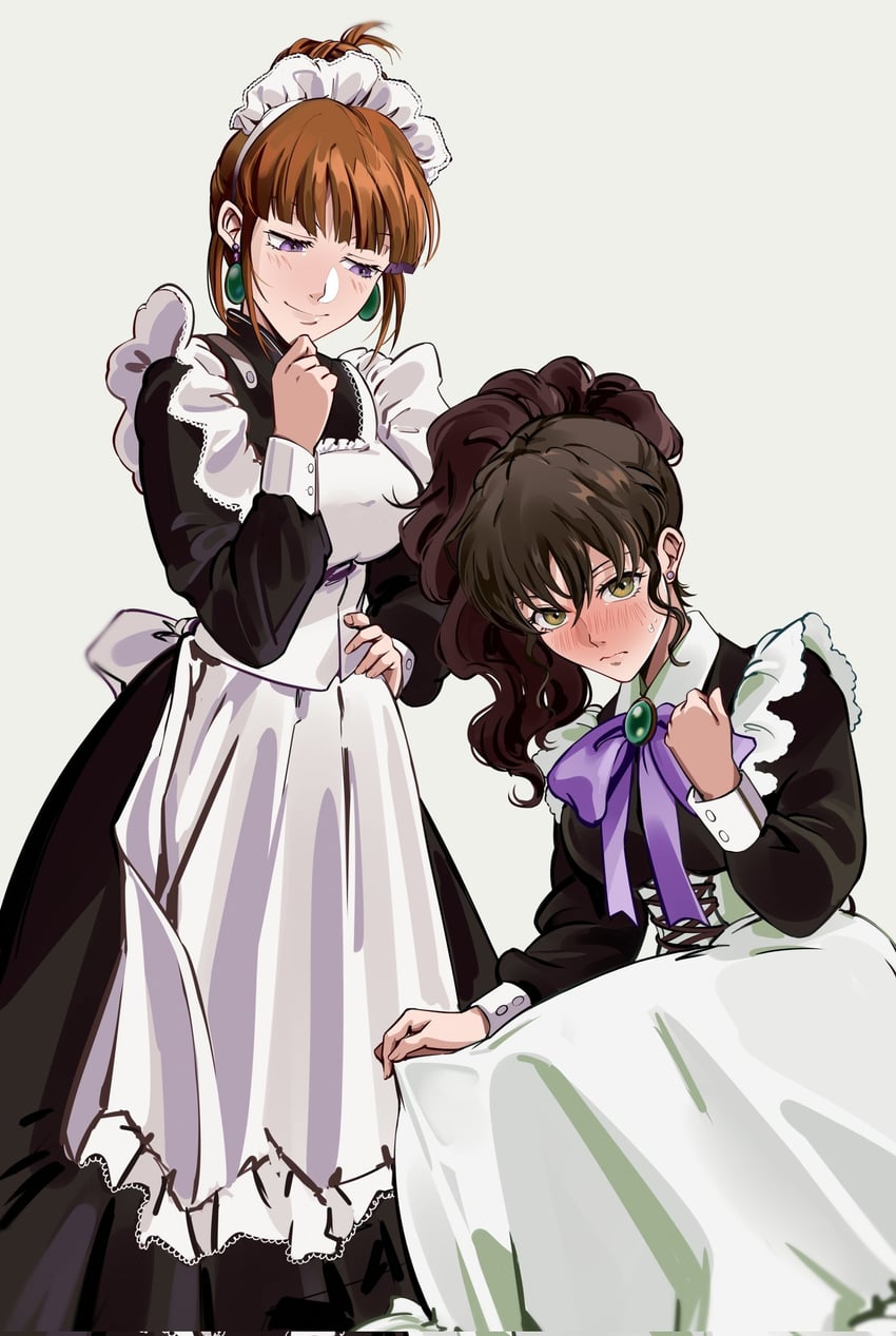 ushiromiya natsuhi and ushiromiya eva (umineko no naku koro ni) drawn by uneasywolf