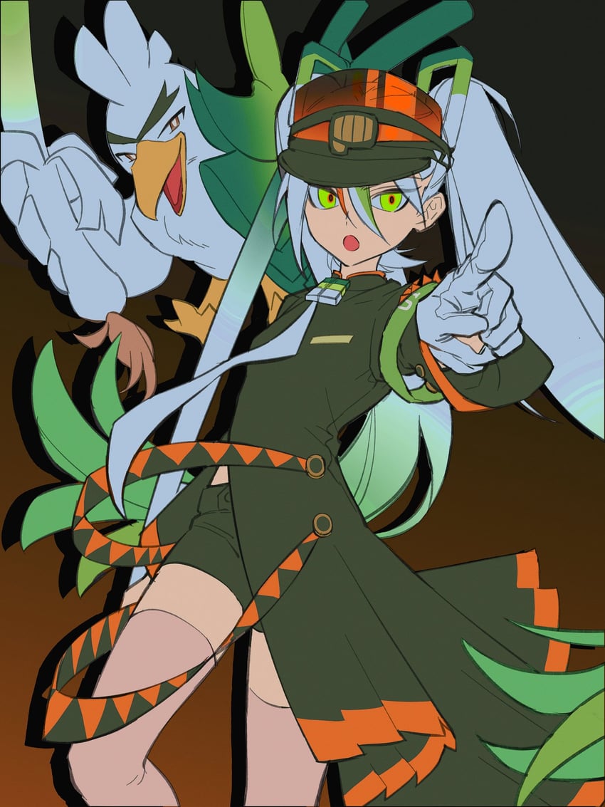 hatsune miku, sirfetch'd, and fighting miku (pokemon and 2 more) drawn by hysks206