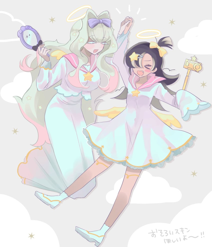 white ghost cookie, black garlic cookie, and fractured mirror (cookie run and 1 more) drawn by mamimumemo