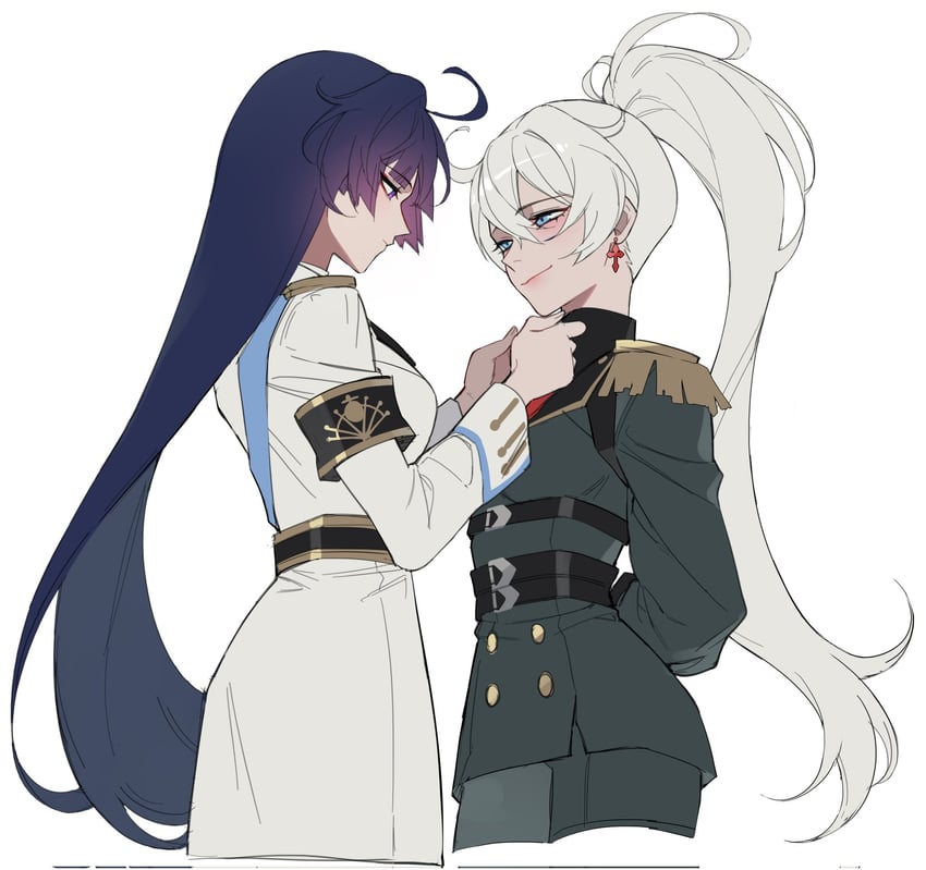 kiana kaslana and raiden mei (honkai and 1 more) drawn by songqi53060837