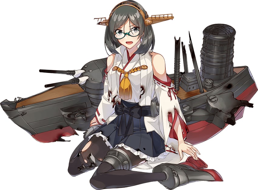 kirishima and kirishima kai ni (kantai collection) drawn by konishi_(koconatu)