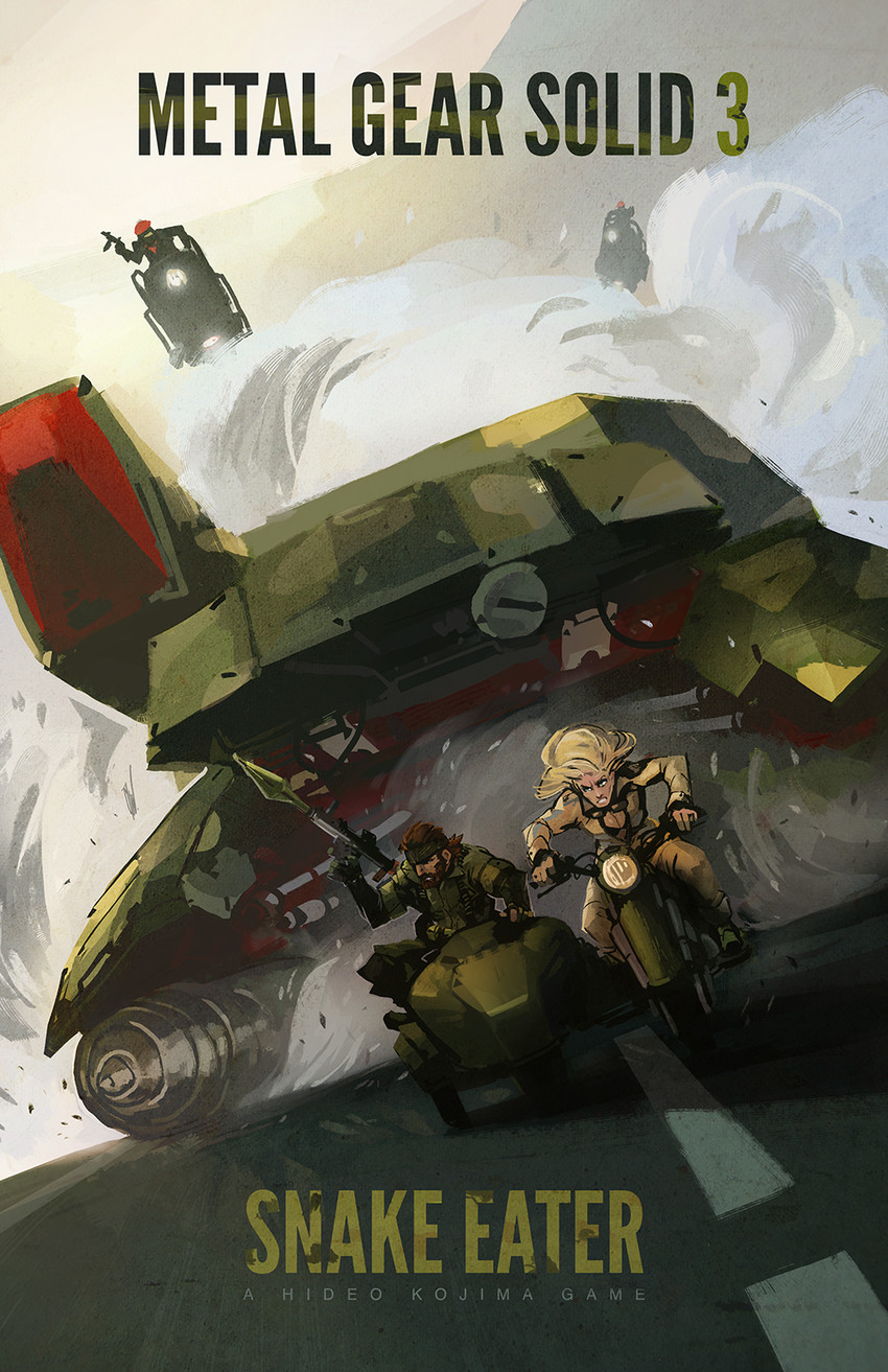 big boss and eva (metal gear and 1 more) drawn by colin_tan