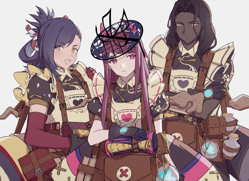 ivy, kagetsu, and zelkov (fire emblem and 1 more) drawn by tencryingemojis
