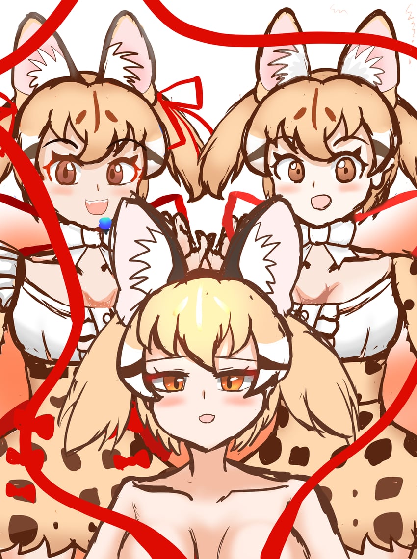 large-spotted genet (kemono friends and 2 more) drawn by bakushi_(smaho666)