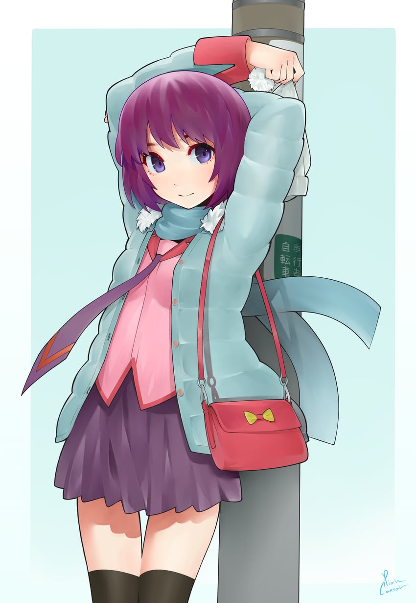 senjougahara hitagi (monogatari and 1 more) drawn by piancaesar