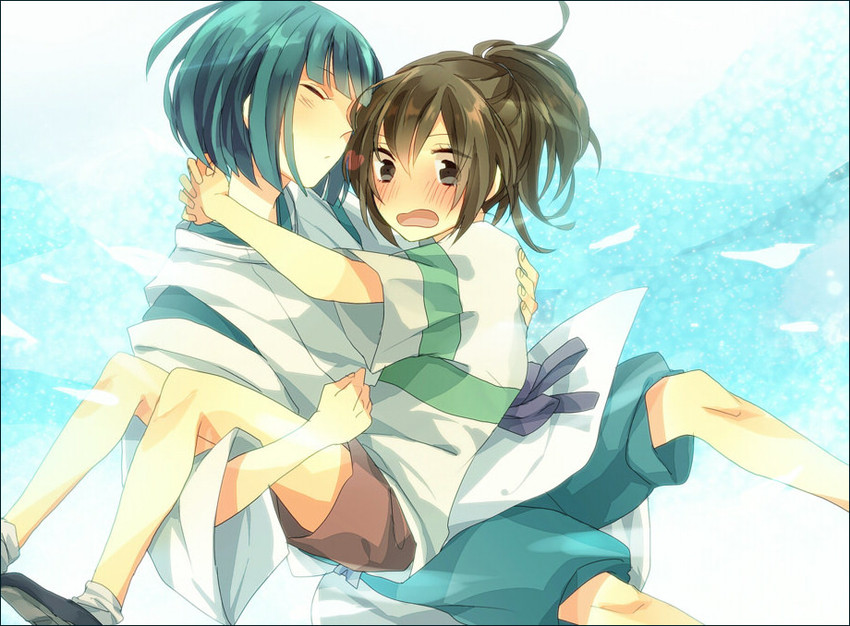 ogino chihiro and haku (studio ghibli and 1 more) drawn by natsucha125