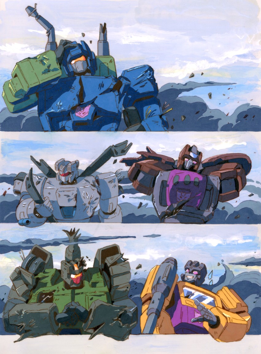 swindle, brawl, onslaught, vortex, and blast off (transformers and 1 more) drawn by marble-v