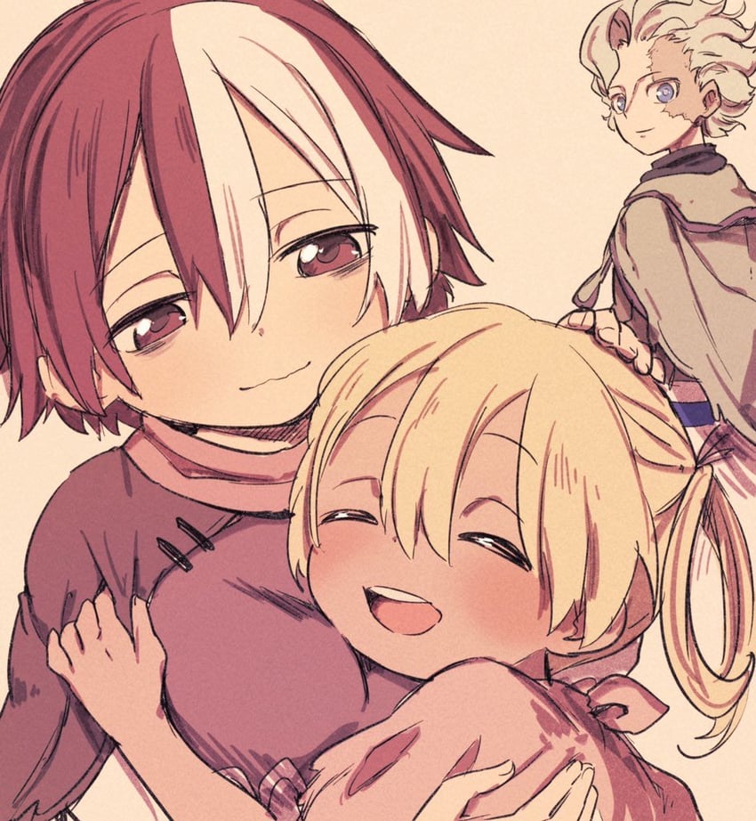 vueko, belafu, and irumyuui (made in abyss) drawn by mauyu