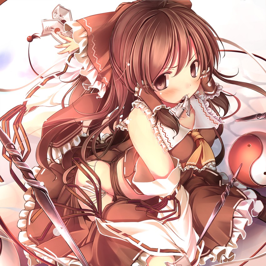 hakurei reimu (touhou) drawn by kaisu