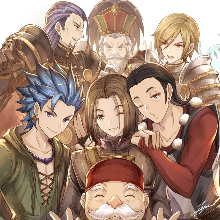 hero, camus, sylvia, greig, homeros, and 2 more (dragon quest and 1 more) drawn by tenyo0819