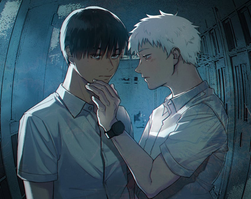 indou hikaru and tsujinaka yoshiki (hikaru ga shinda natsu) drawn by ceo_aneki