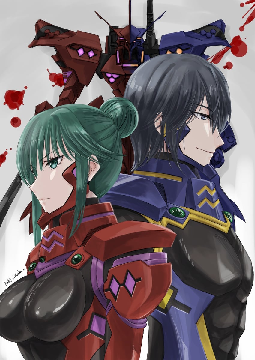 type 00 takemikazuchi, tsukuyomi mana, and ikaruga takatsugu (muv-luv and 1 more) drawn by jun_(rellik_&_redrum)