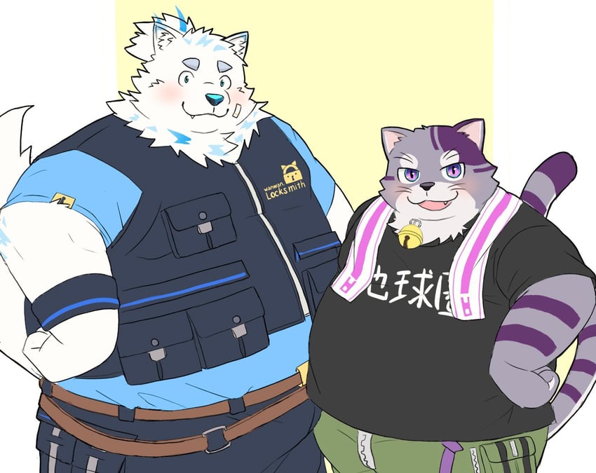 yohack and bygul (live a hero) drawn by nikukyu299paw and zipple