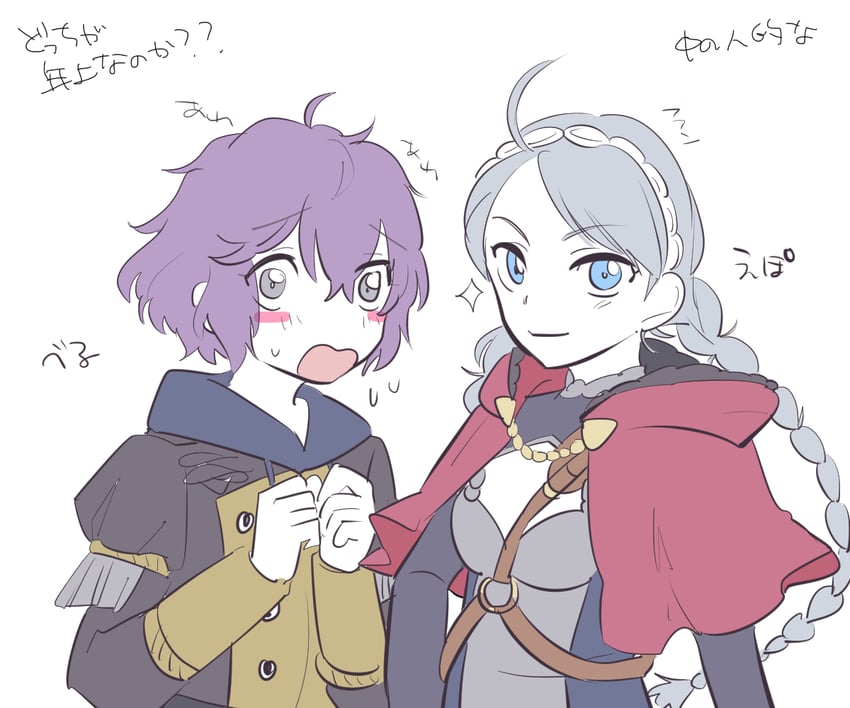 bernadetta von varley and nina (fire emblem and 2 more) drawn by sasakinolettuce