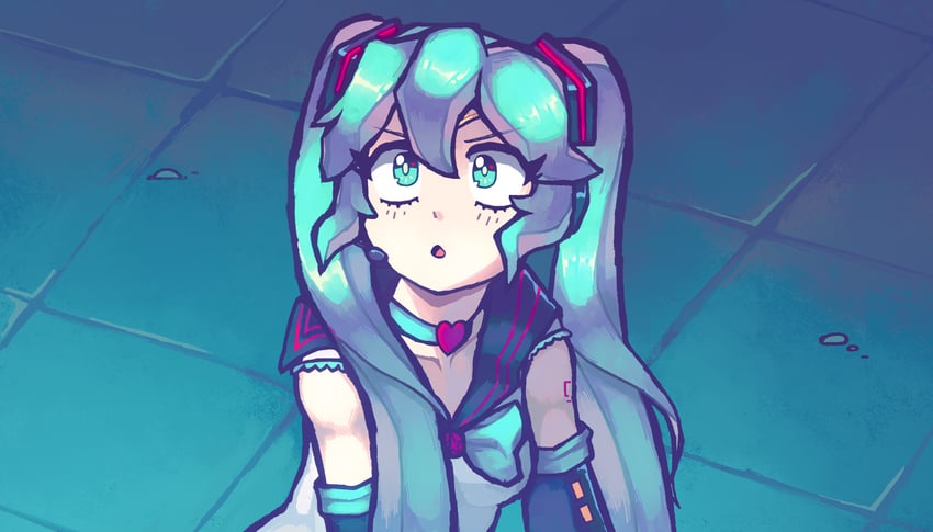 hatsune miku and sailor moon (vocaloid and 1 more) drawn by kekekekekekekk