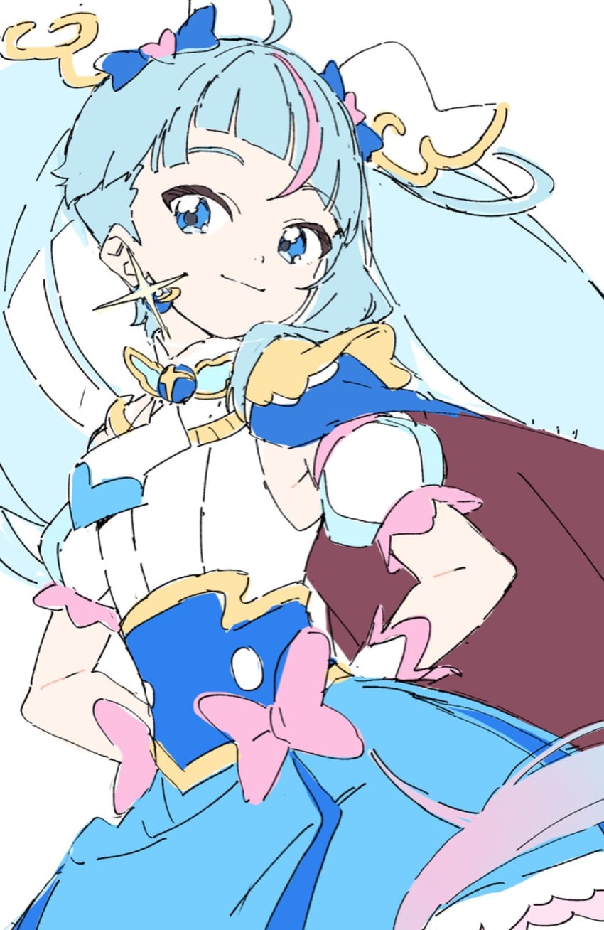 sora harewataru and cure sky (precure and 1 more) drawn by ginjiro_(ginjiroxx)