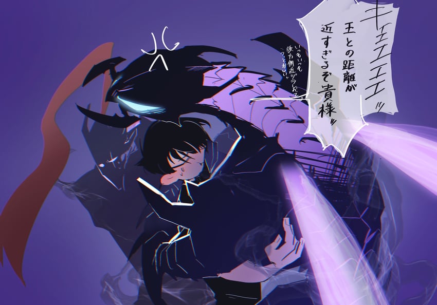 sung jin-woo, igris, and beru (solo leveling) drawn by kou_801