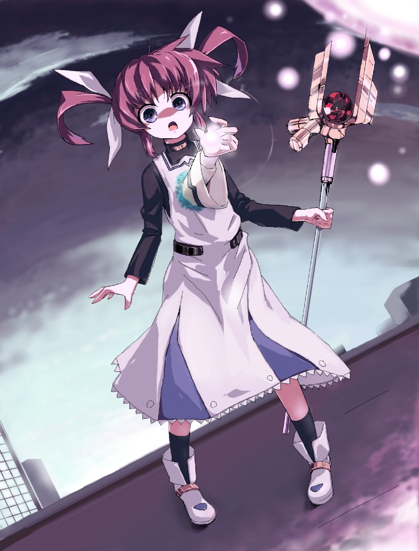 takamachi nanoha, raising heart, and shamal (lyrical nanoha and 2 more) drawn by grune