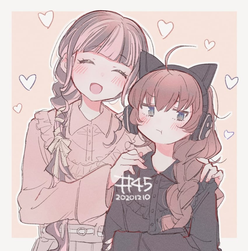 tamade chiyu and nyubara reona (bang dream!) drawn by shiontaso