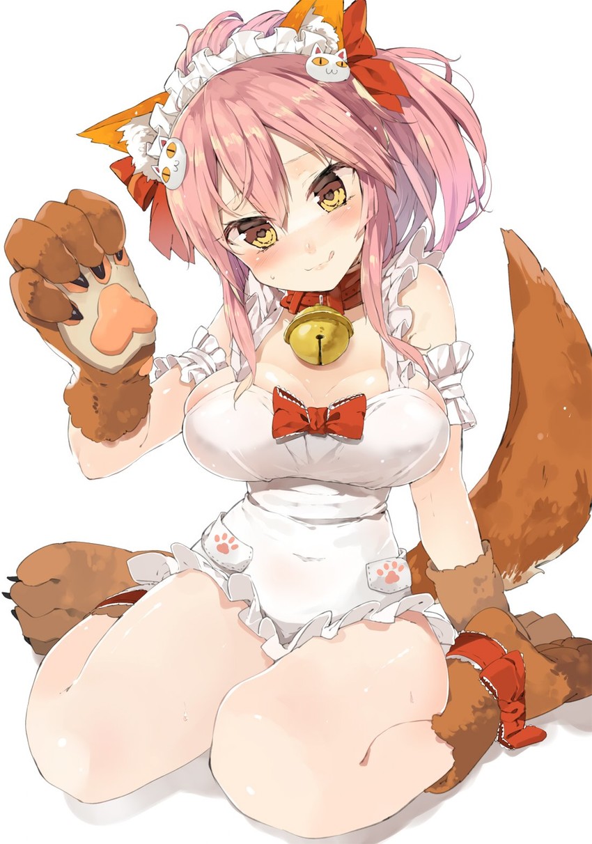 tamamo and tamamo cat (fate and 1 more) drawn by koba
